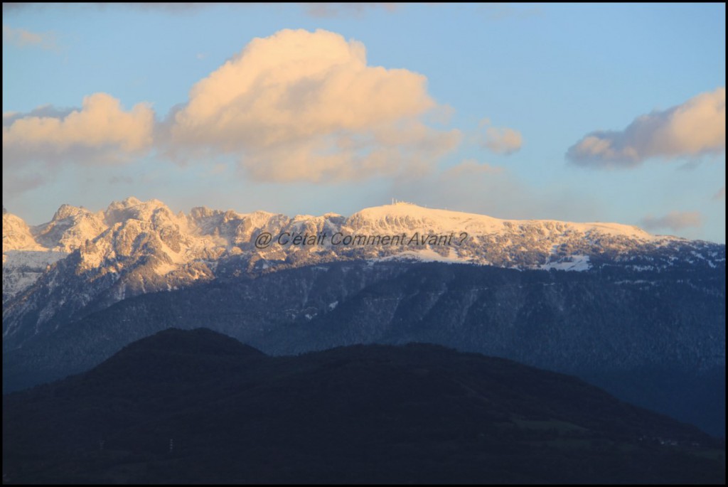 Etre happy de voir les montagnes enneigées