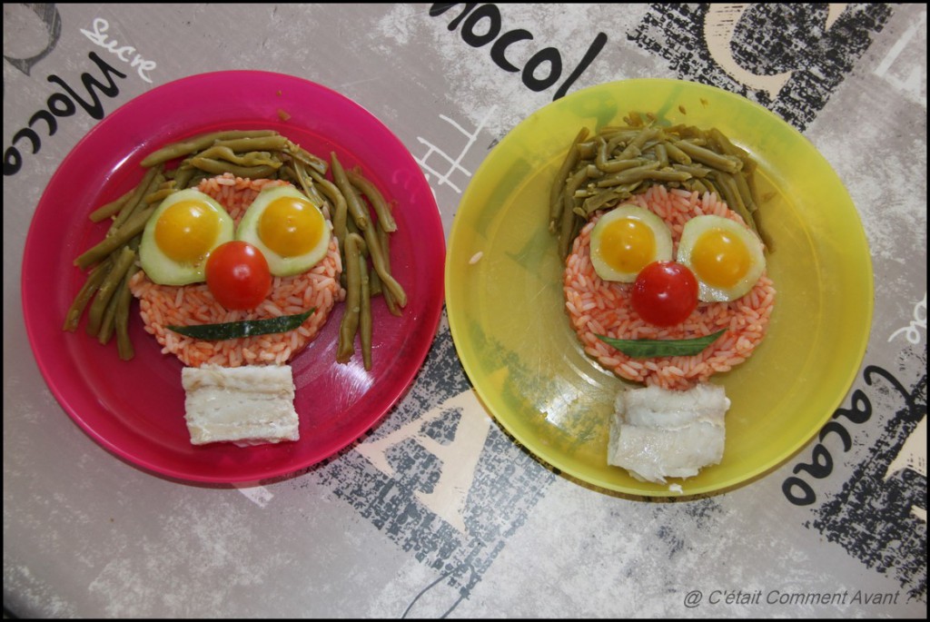 Continuer à se marrer avec les assiettes rigolotes :)