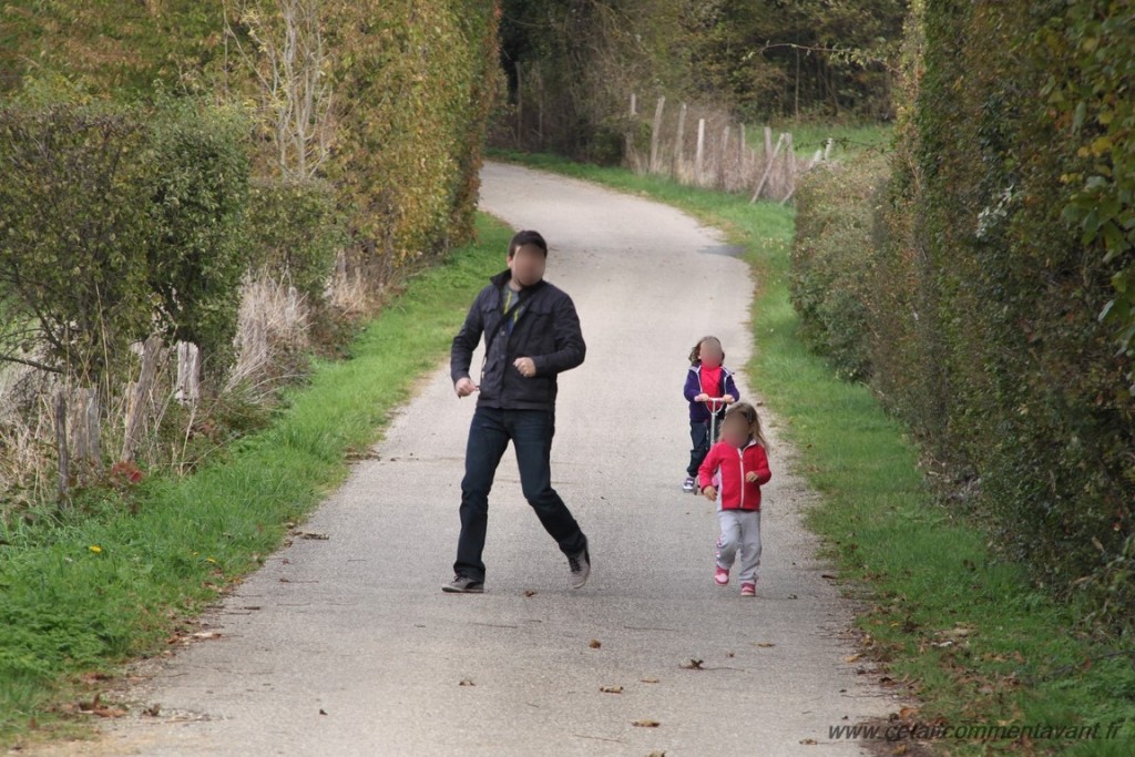 Courir après papa